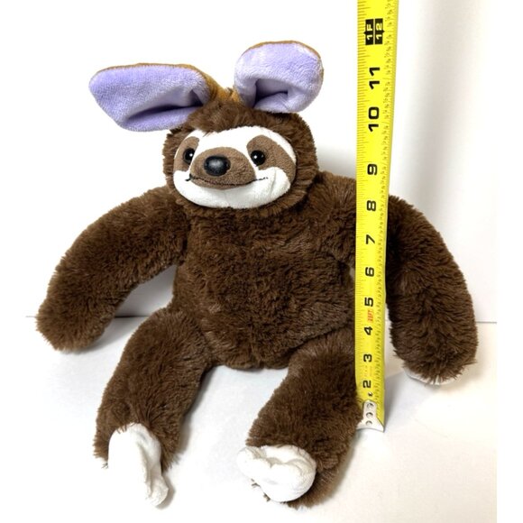 Sloth Plush with Bunny Ears Easter Stuffed Animal Toys Brown Gray Lot of 2 - Picture 11 of 11